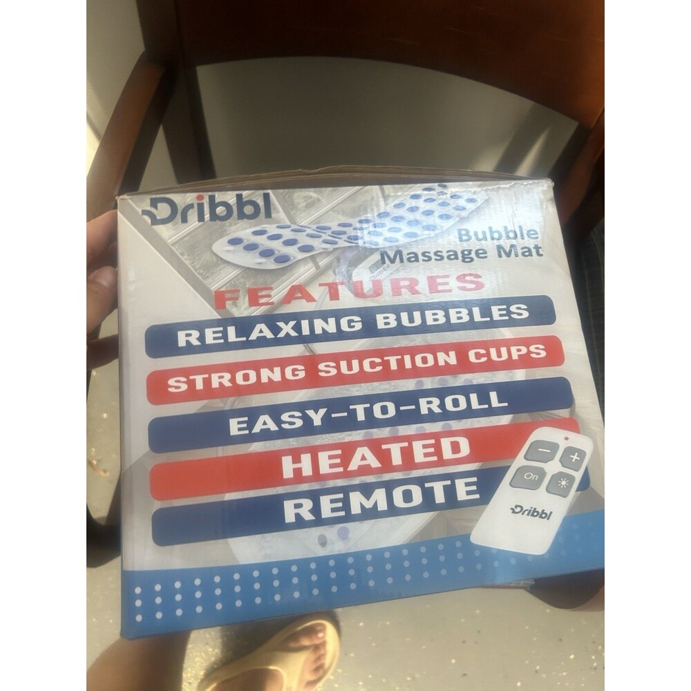 Dribbl Home Spa Bubble Bath Massager Heated Bubble Massage Mat Remote New - Picture 7 of 7